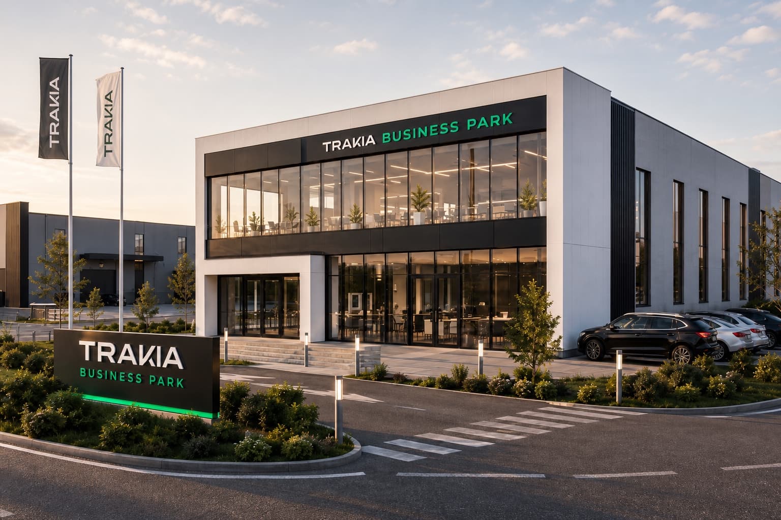 Представителна фасада и вход на Trakia Business Park.